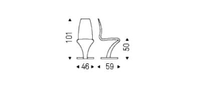 Кожаный мягкий стул Cattelan italia BETTY ARCH-00071132 - Вид №5