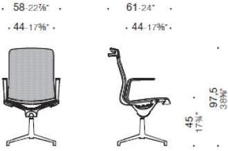 ESTEL GROUP Сетчатое офисное кресло с регулируемой высотой и подлокотниками sun-id-1501993 - Вид №1