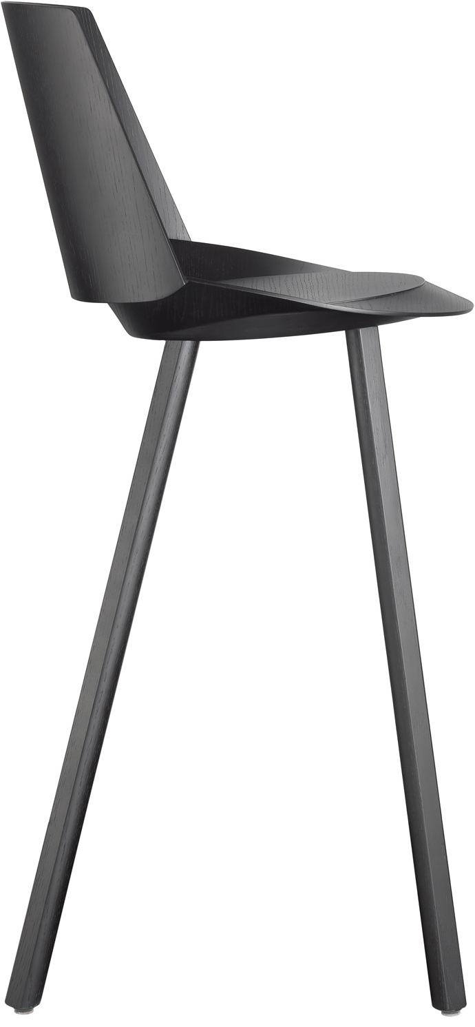 e15 Высокий деревянный табурет со спинкой  St10  - Вид №2