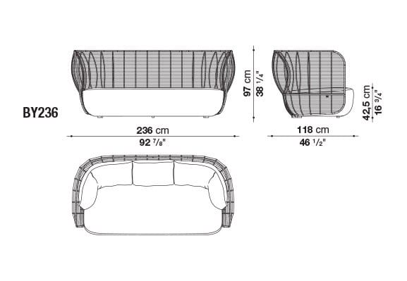 Садовый диван B&B Italia Outdoor Bay ARCH-00045140 - Вид №1