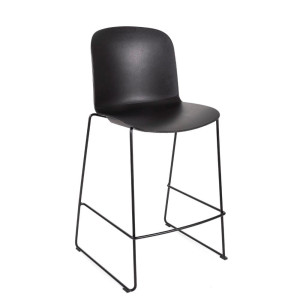 Высокий табурет из полипропилена со спинкой