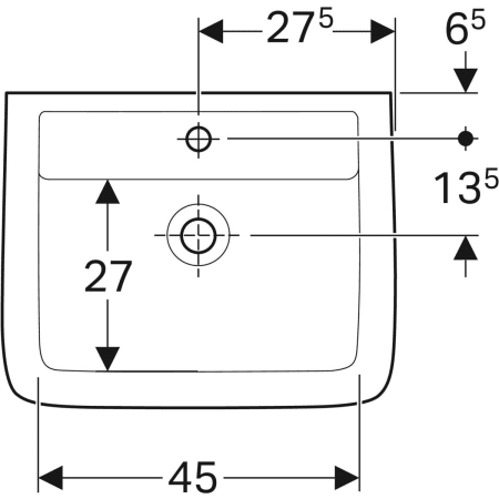 222255000 Раковина Geberit Renova Plan Geberit  - Вид №11