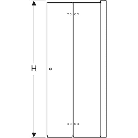 501.854.00.5 Складная дверь IDO Showerama 10-11 Geberit  - Вид №7