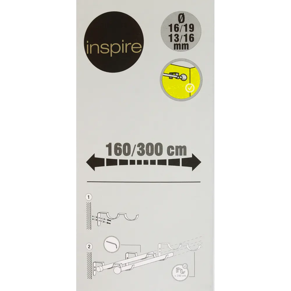 Карниз двухрядный раздвижной Inspire Круг 160-300 см цвет чёрный матовый 81976813 STLM-2208354  - Вид №9