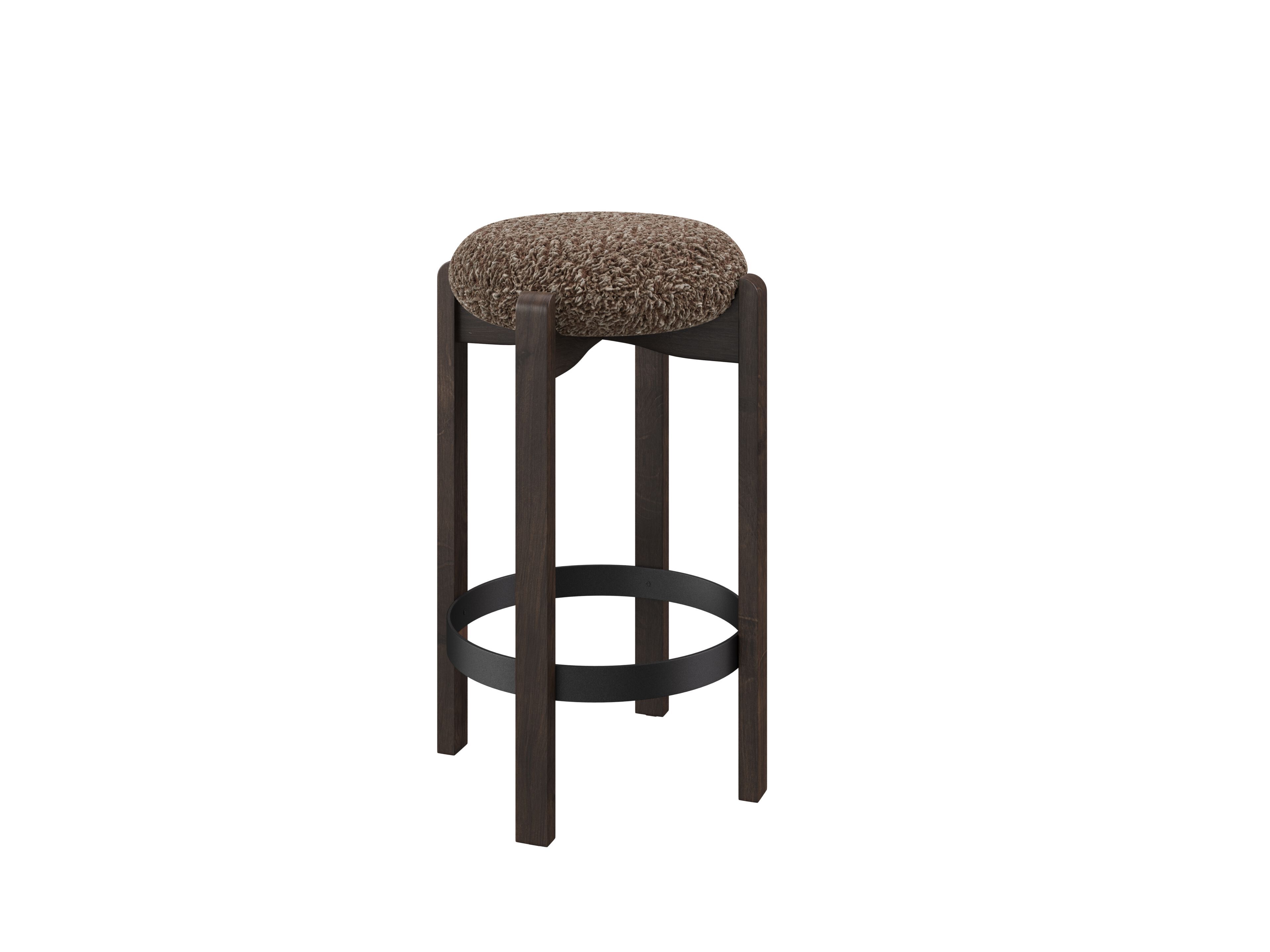 Мягкий барный стул из бука DÔME DECO Nova ' 25 ARCH-00001164 - Вид №5