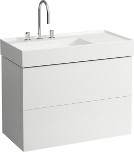 H4076180336421 Шкафчик под раковину, 2 ящика, включает в комплект органайзер, для раковины с полочкой справа 810338 LAUFEN PRO