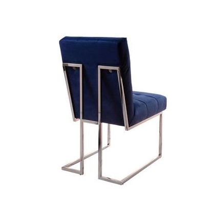 Стул обеденный синий с металлической опорой, хром Holmes UNICO  248866 Синий  - Вид №2