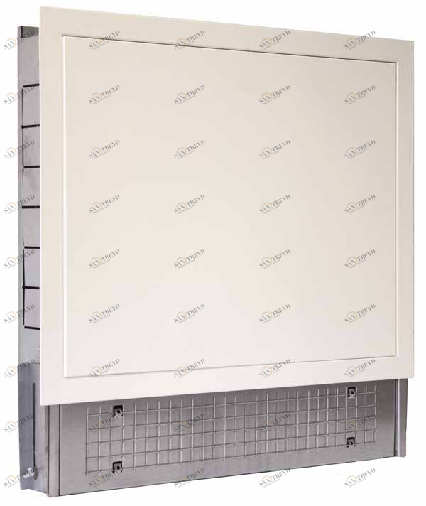 Carlo Poletti A441P0912A Ящик для коллектора из листовой оцинкованной стали с рамой, белой дверцей и регулируемыми по высоте ножками 