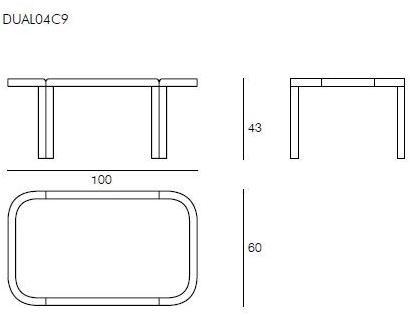 Il Giardino di Legno Прямоугольный садовый стол из дерева и стекла Dual Dual04c9 - Вид №1