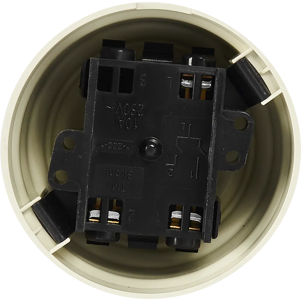 Выключатель двухклавишный Electraline проходной, цвет слоновая кость 84229200 Лофт STLM-0047233 - Вид №2