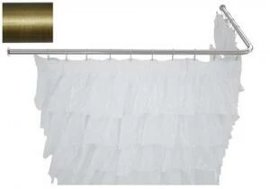 Карниз для ванны Aquanet угловой Г-образный 180x90 латунь