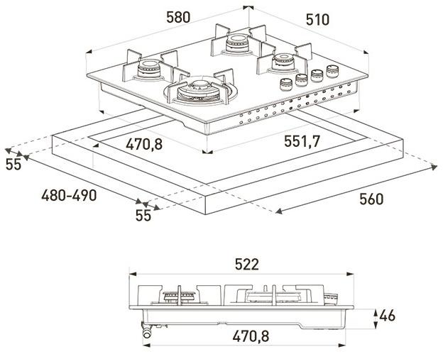 Grundig Газовая плита  7751688349  - Вид №1