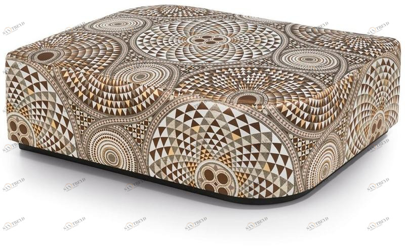 Sicis Прямоугольный пуф из ткани с обивкой Visconti sun-id-1499777