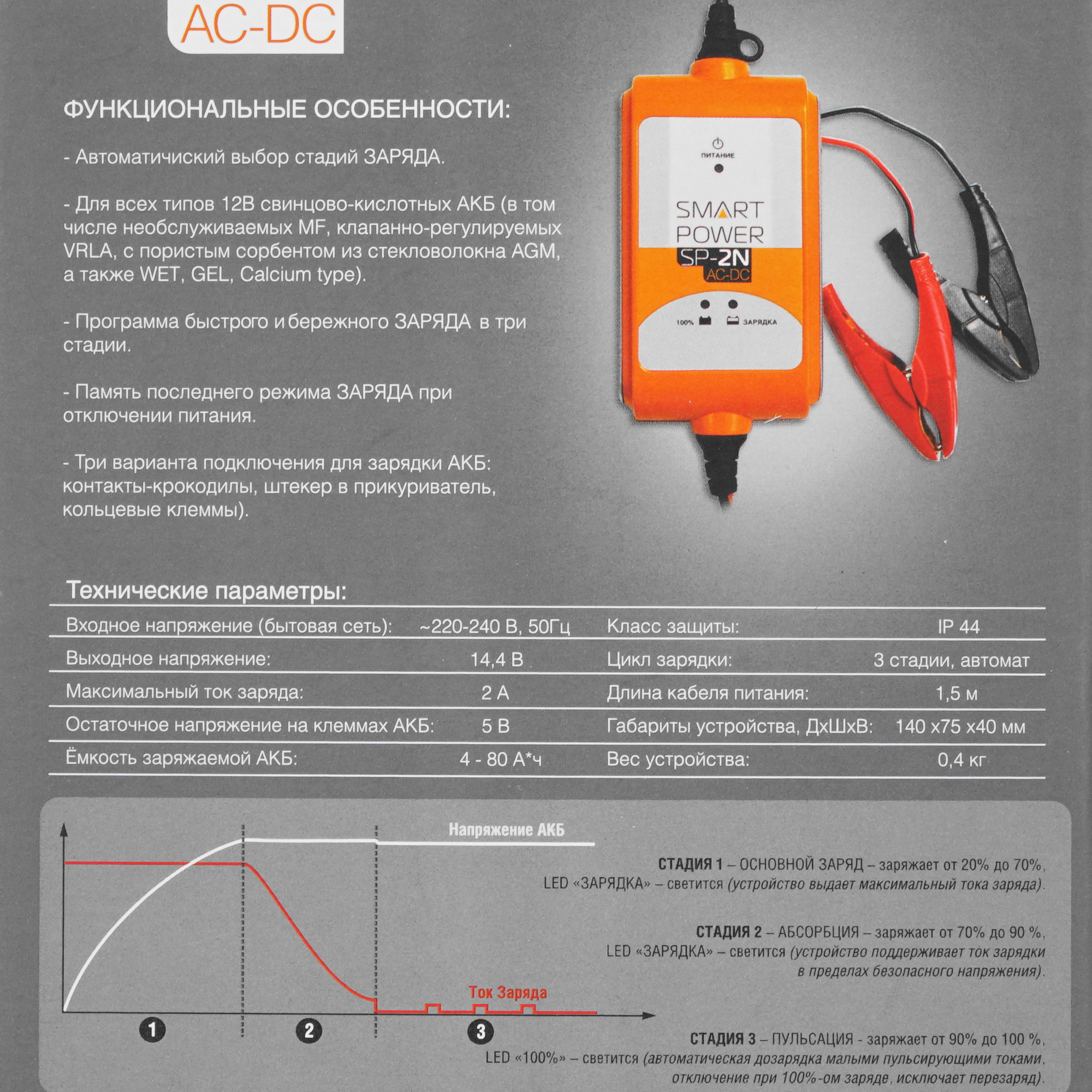 8105708 Зарядное устройство BERKUT SP-2N STDN-0021494 - Вид №5