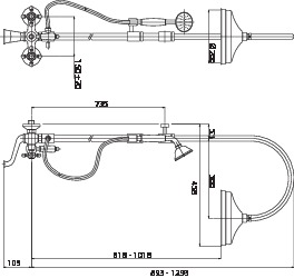 Душевая колонна Cezares FIRST FIRST-CVD-01-Bi FIRST-CVD-02-Bi - Вид №1