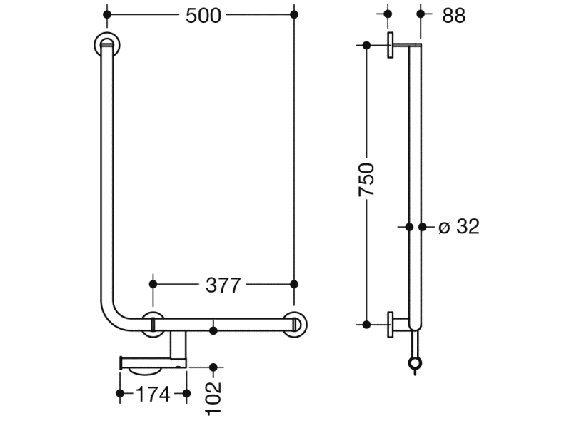 900.22.11060 угловая ручка HEWI System 900 - Вид №4