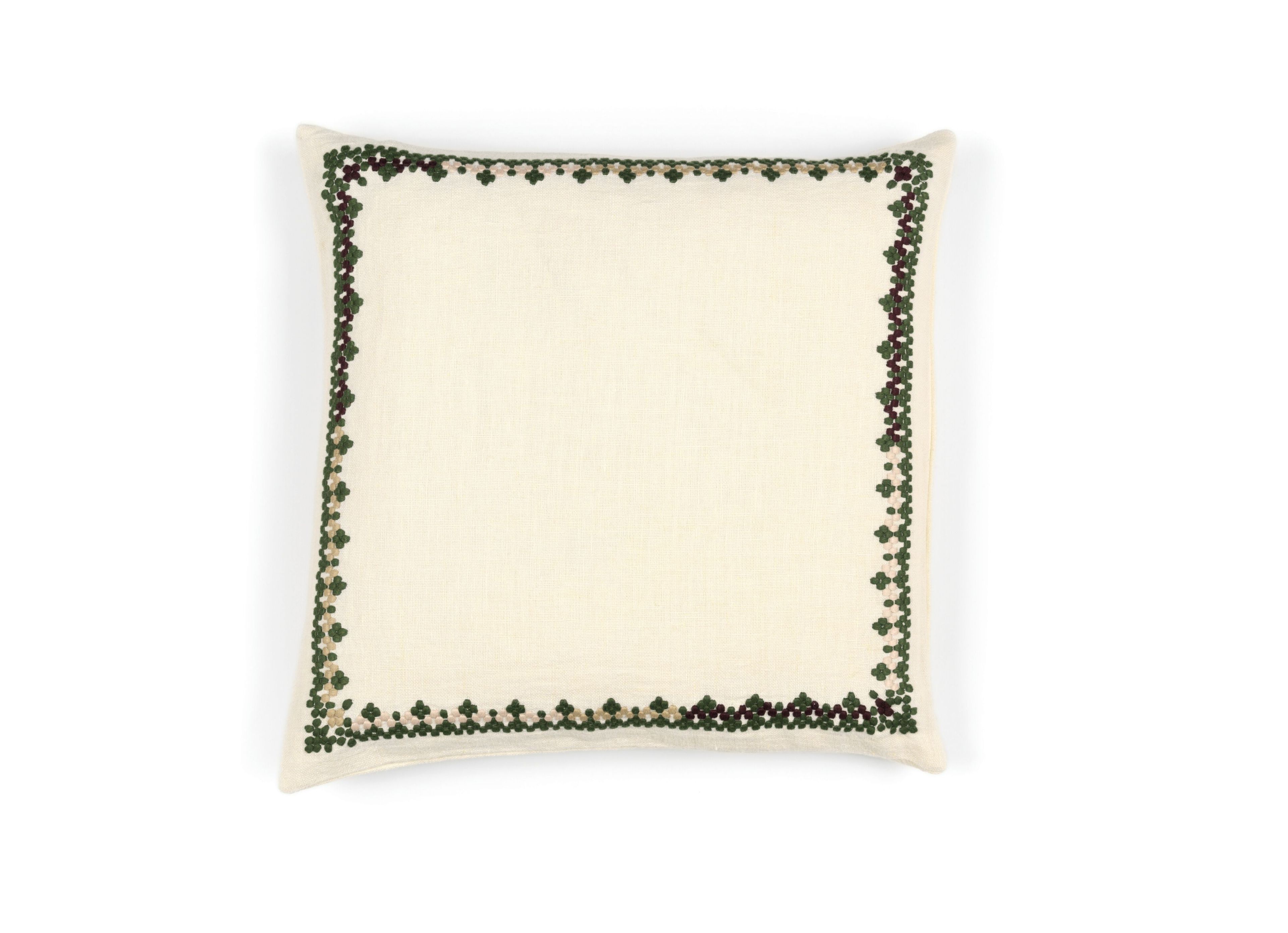 Льняная вышитая квадратная подушка Élitis MAYA ARCH-00137595 - Вид №5