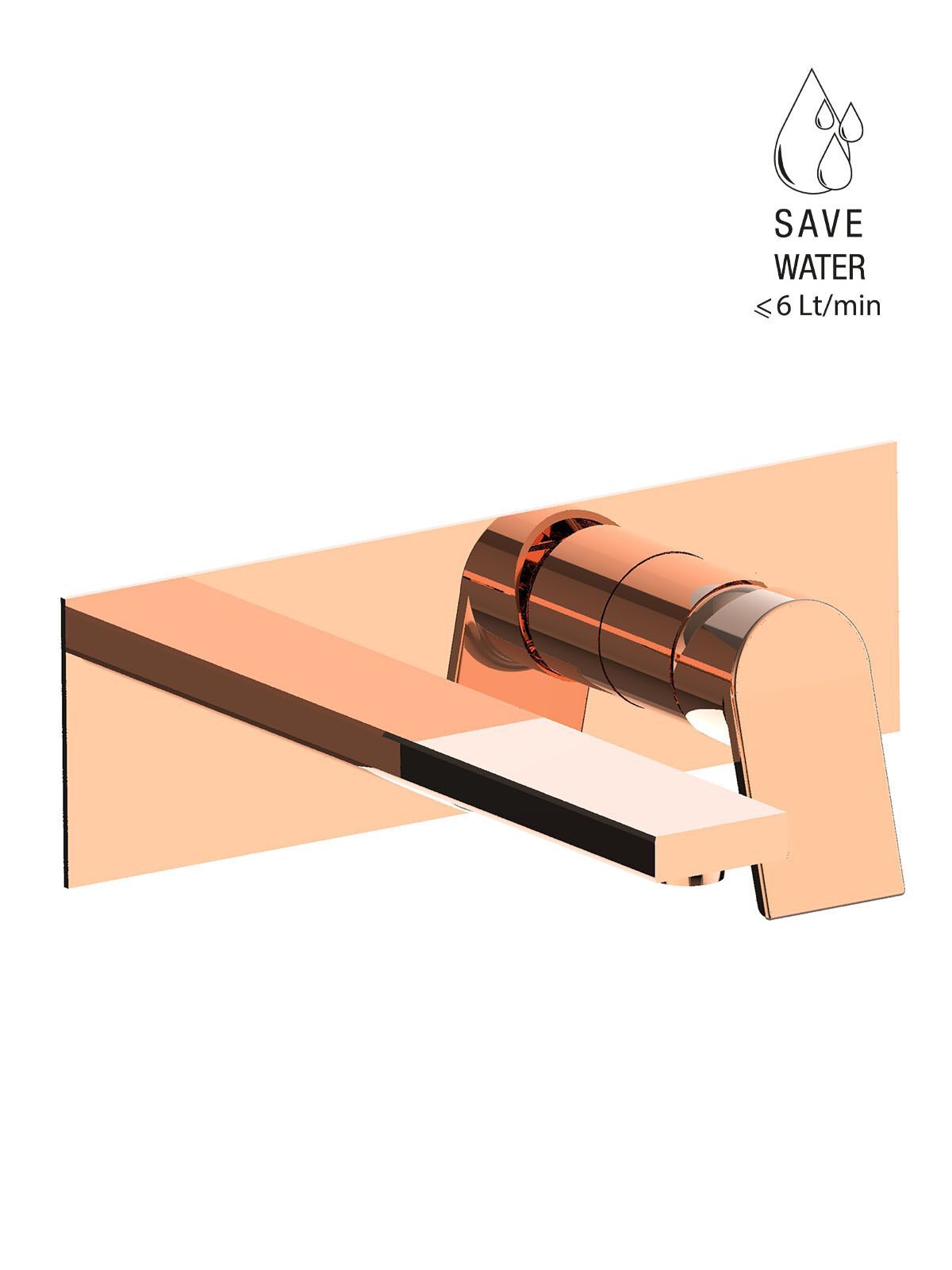 Настенный смеситель для раковины без слива с ограничителем расхода Rubinetterie Frattini Gintonic ARCH-00018137 - Вид №3