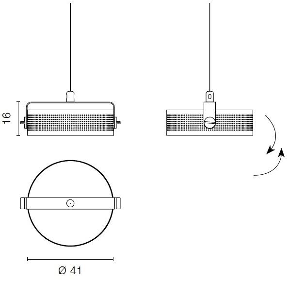 Martinelli Luce Регулируемый подвесной светильник из алюминия Modena 2099/l/1 - Вид №9