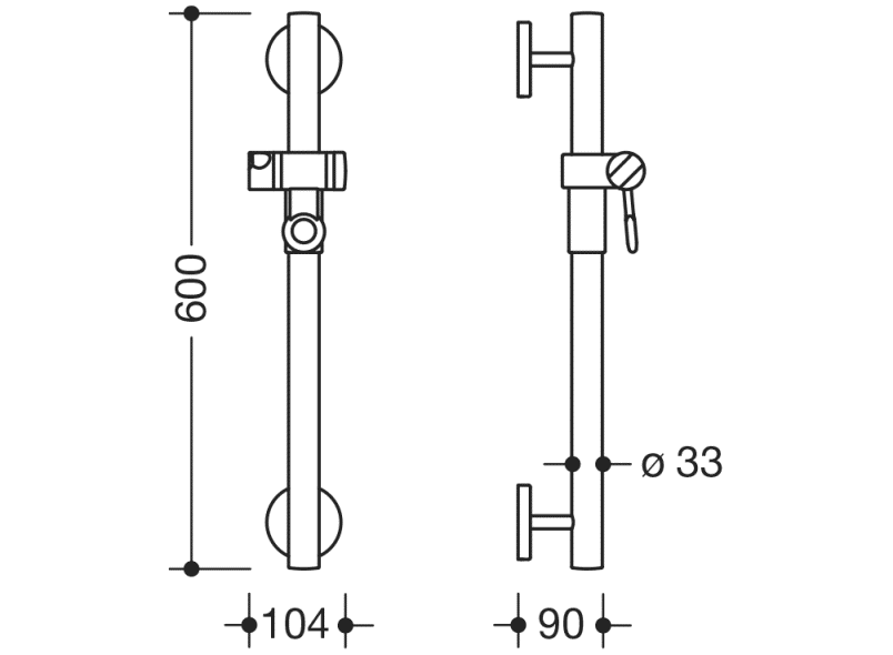 950.33.10090 держатель для душа HEWI Greifen  - Вид №1