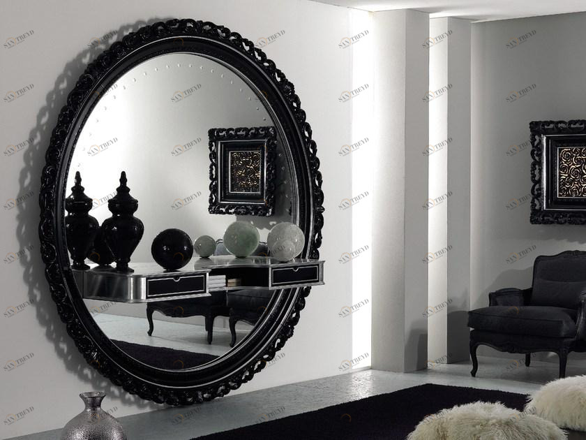 Vismara Design Круглое настенное зеркало из дерева в раме Classic sun-id-1504795