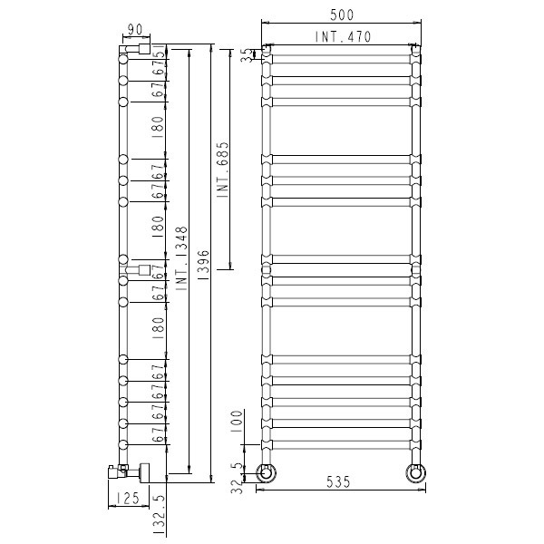 464/14  полотенцесушитель  SOLE Collection  Margaroli Santreyd 22105 - Вид №3