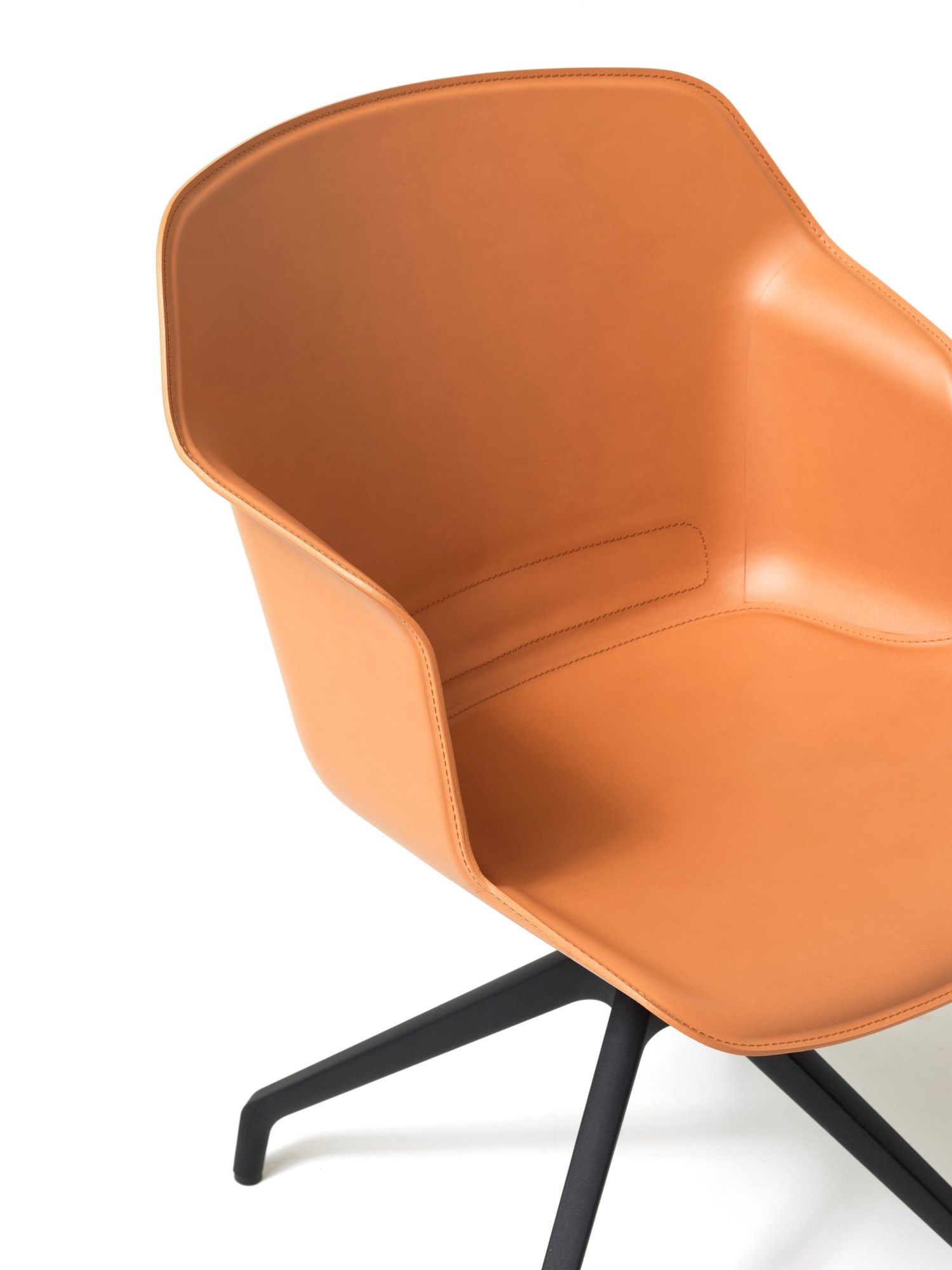 Кожаный операционный офисный стул с подлокотниками на насесте Diemme Clop ARCH-00037513 - Вид №6