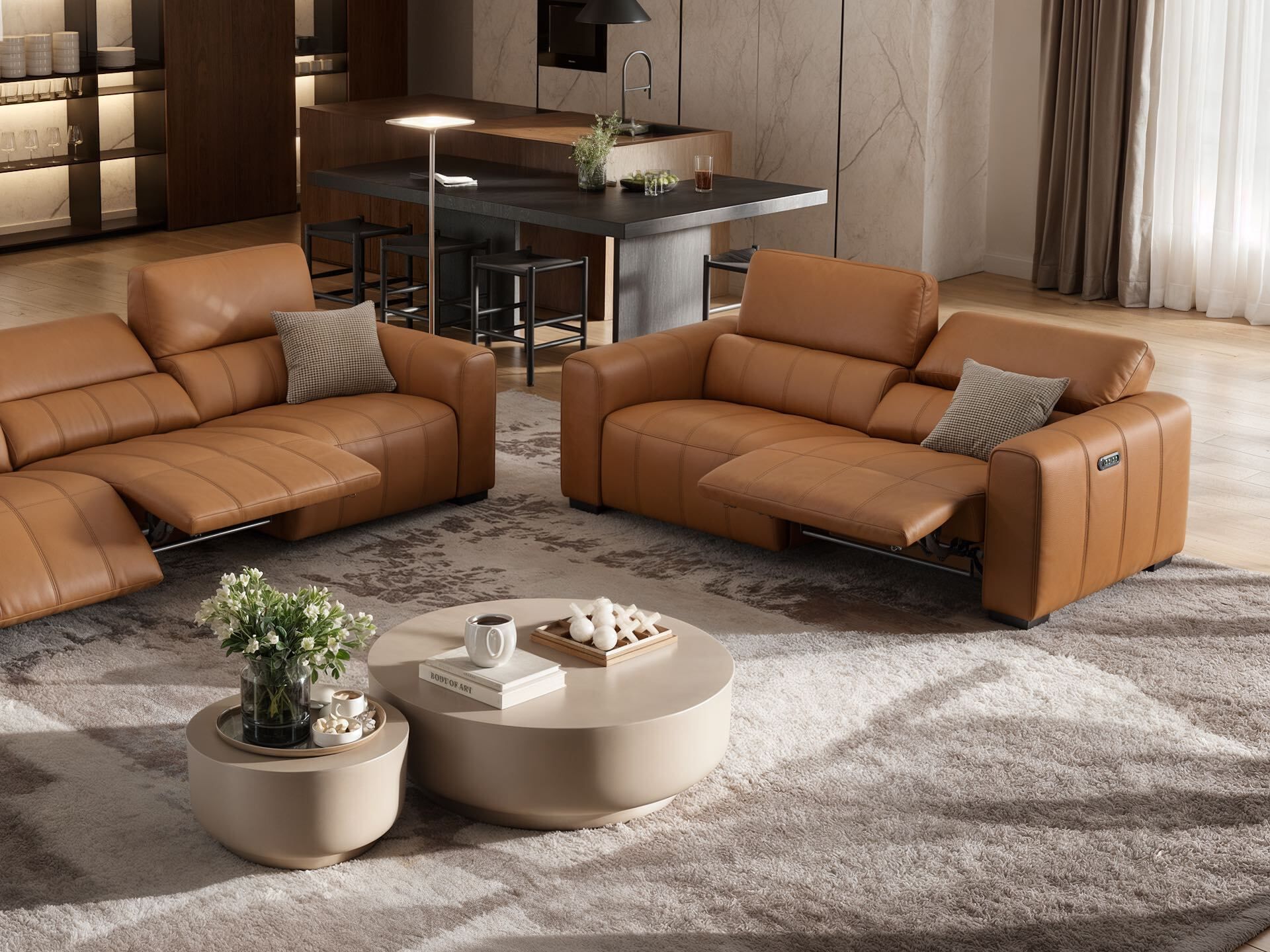 3-местный кожаный диван Sofanella Малибу ARCH-00085601 - Вид №3