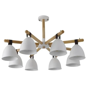 Люстра потолочная Decize L1381, 8 ламп, 24 м², цвет белый