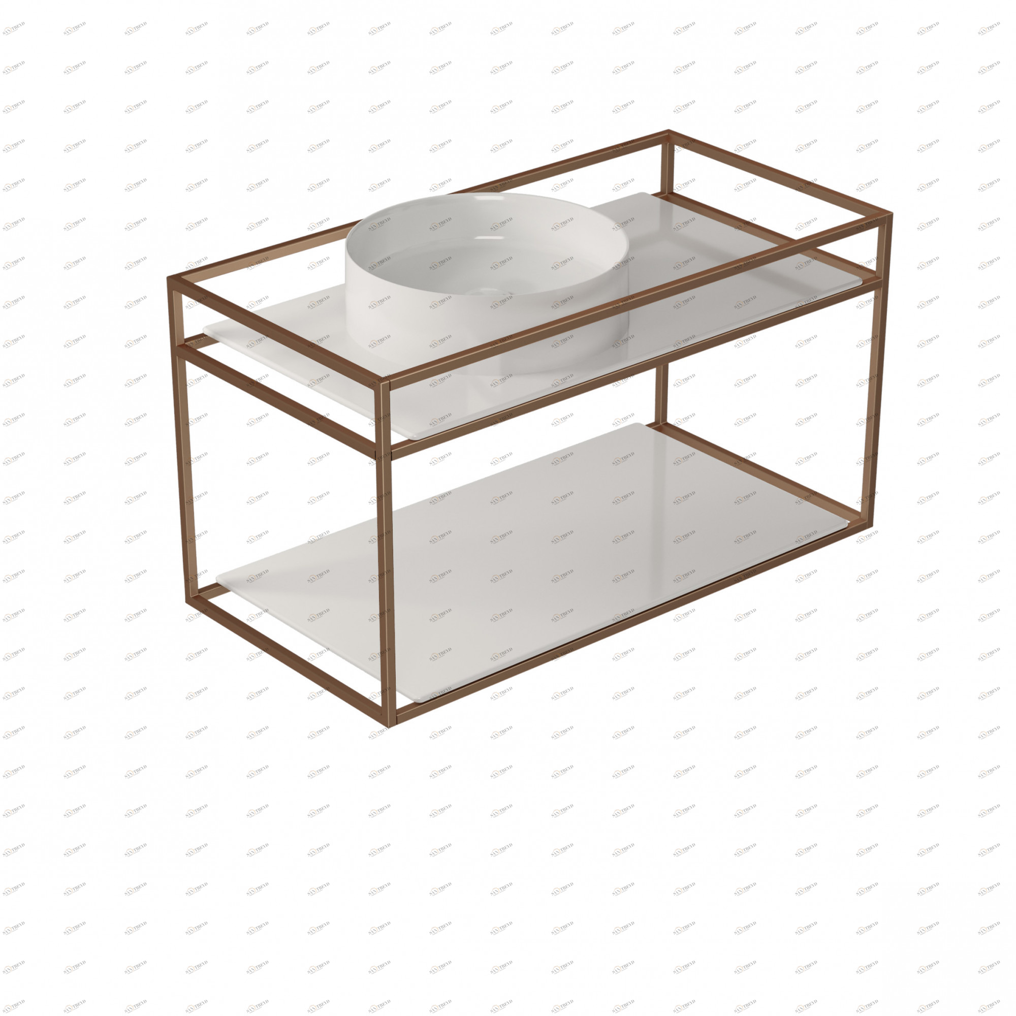 2074RA Подвесная раковина настенная прямоугольная Galassia 