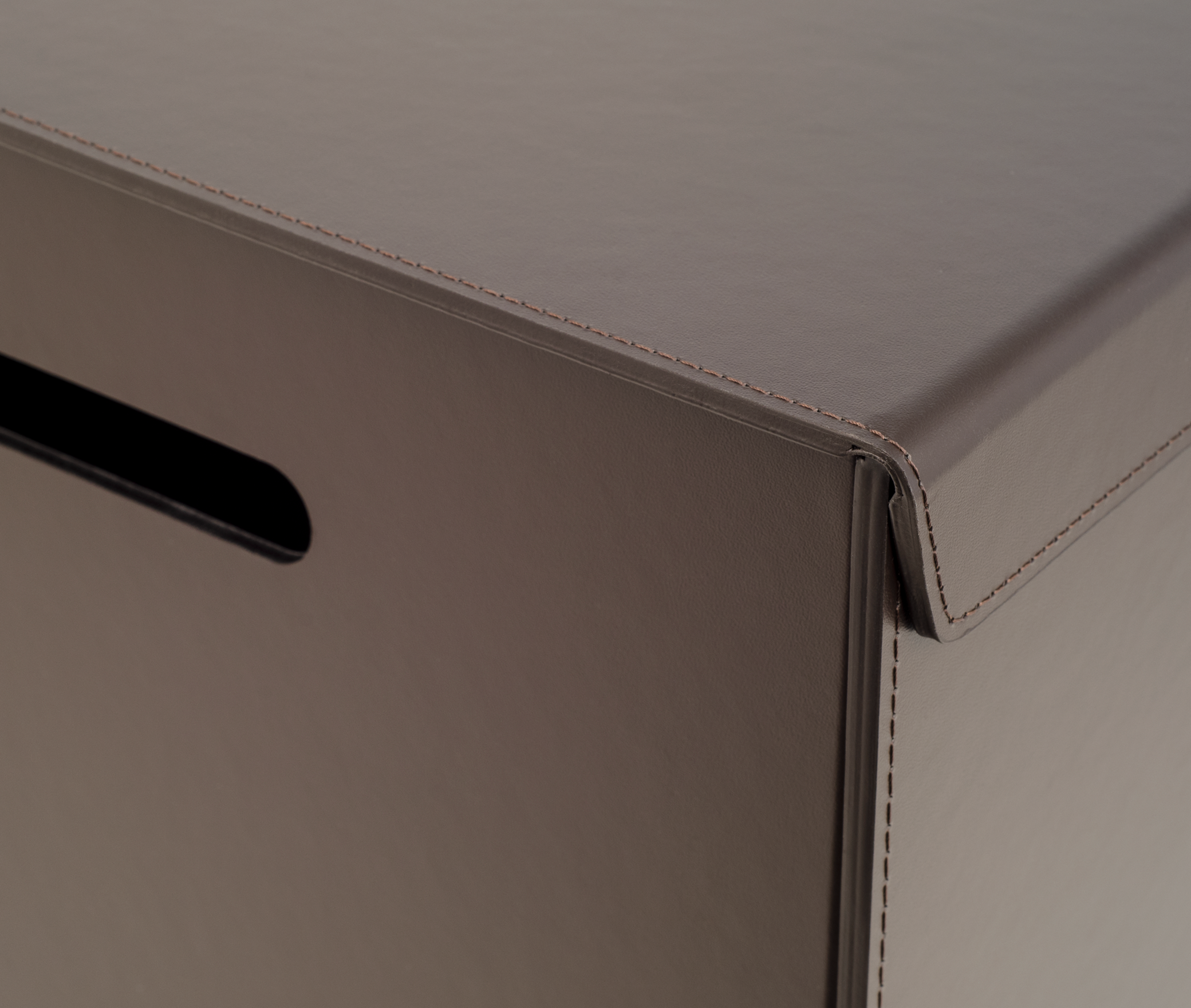 Шкаф Atena - 39X35XH40 см / из регенерированной кожи_темно-серый Pinetti 00.1187.082.055 - Вид №3