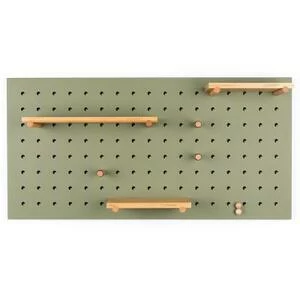 Доска для крючков и полок Bundy, зеленая