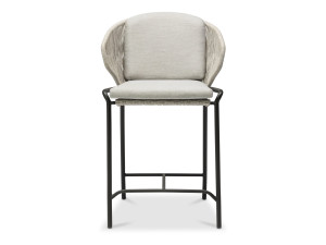 Высокий металлический стул с подлокотниками