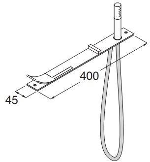 Boffi Смеситель для ванны из нержавеющей стали с ручным душем Cut sun-id-1410376 - Вид №2