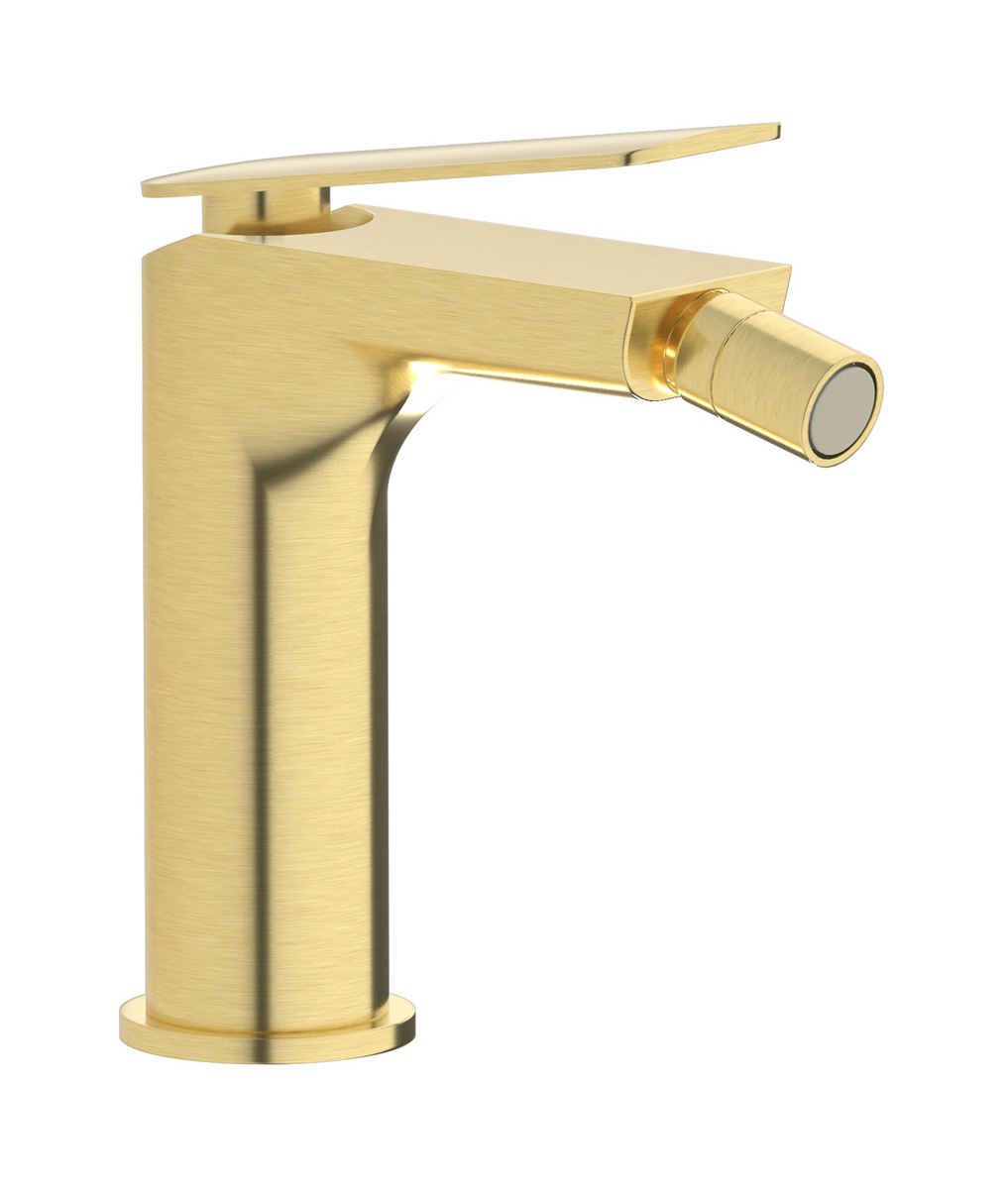 Смеситель для биде на 1 отверстие в комплекте с донным клапаном. WE ARE IB k2220is Brushed Pale Gold K2