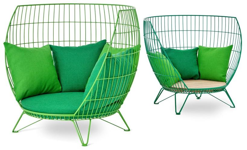 Nola Industrier Кресло из нержавеющей стали с высокой спинкой Basket sun-id-1507288 - Вид №8