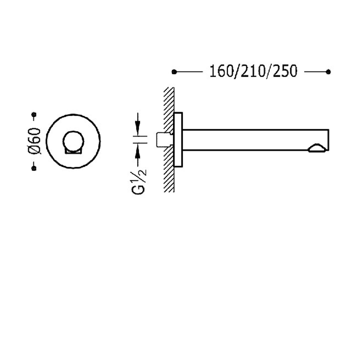 Настенный носик-161171021 TRES RICAMBI - Вид №1