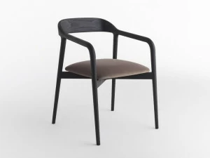 Casamania & Horm Стул ясеневый, обитый кожей или тканью, с подлокотниками