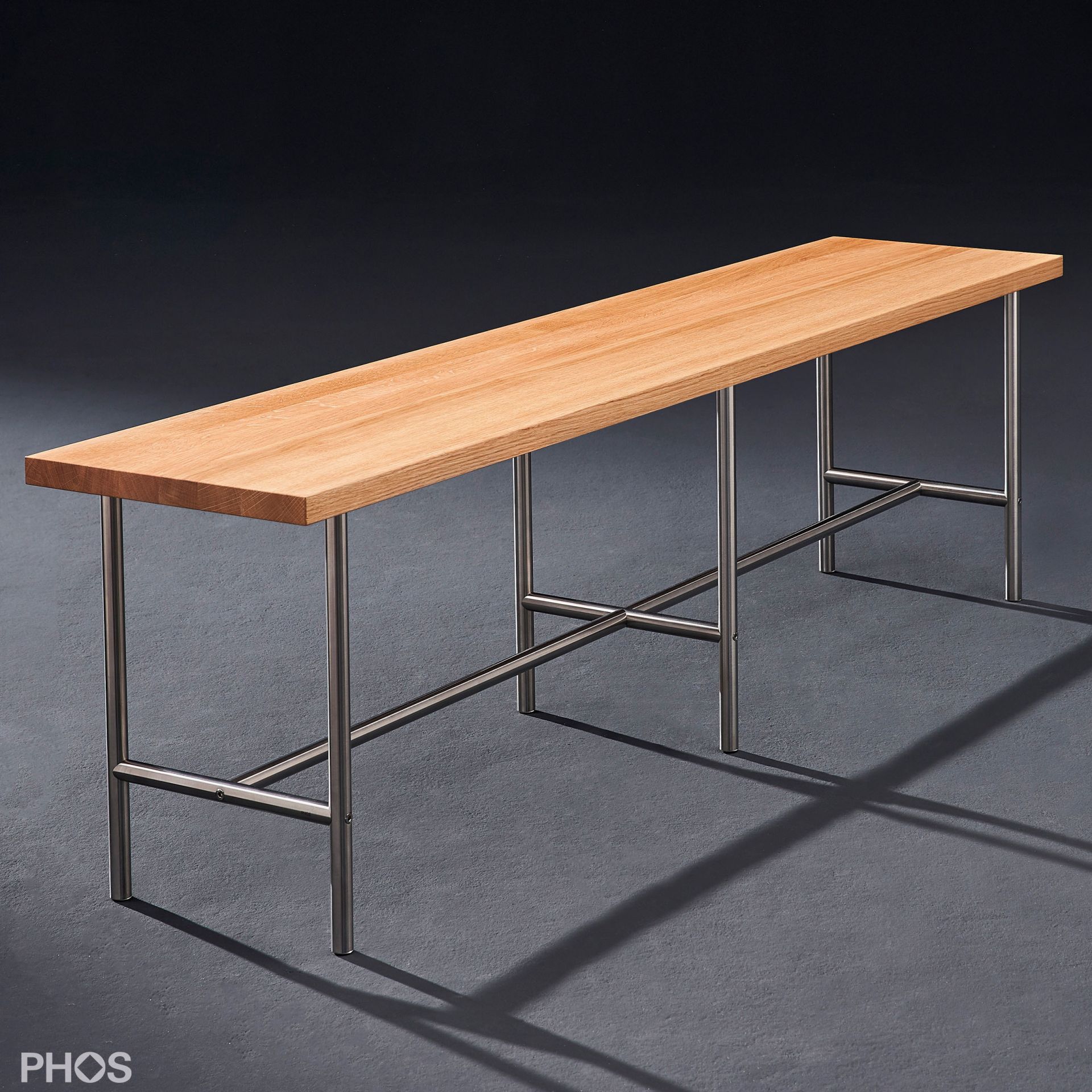 SiB1400-Eiche Скамья с сиденьем из массива дуба, ширина 155 см. PHOS 