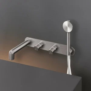 Настенный 2 смесители, установленные для ванной с носиком L. макс. 200 мм и круглые ручной душ диаметром 65 м т  CAR51Y CEADESIGN