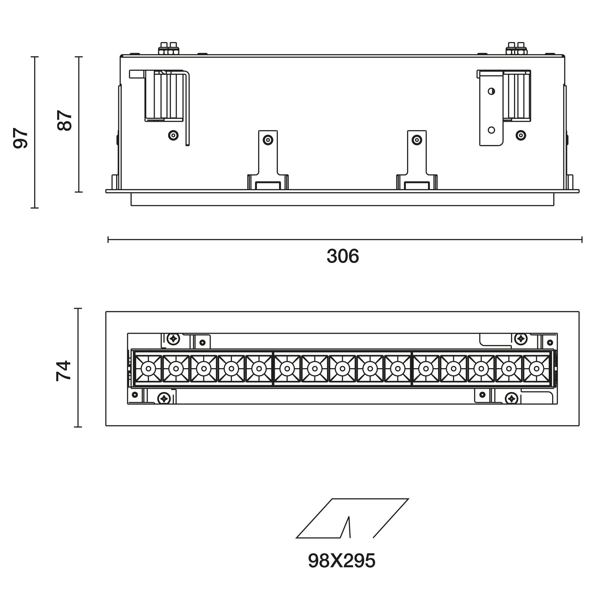 Утопленный литой алюминиевый подвесной светильник iGuzzini Laser Blade XS ARCH-00005558 - Вид №6