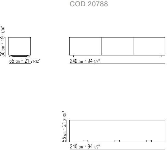 Flexform Буфет из орехового дерева с ящиками Piuma sun-id-1472683 - Вид №3