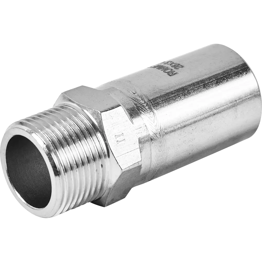 Муфта переходная Rommer 3/4"x28 мм НПр-НР нержавеющая сталь STLM-2016820