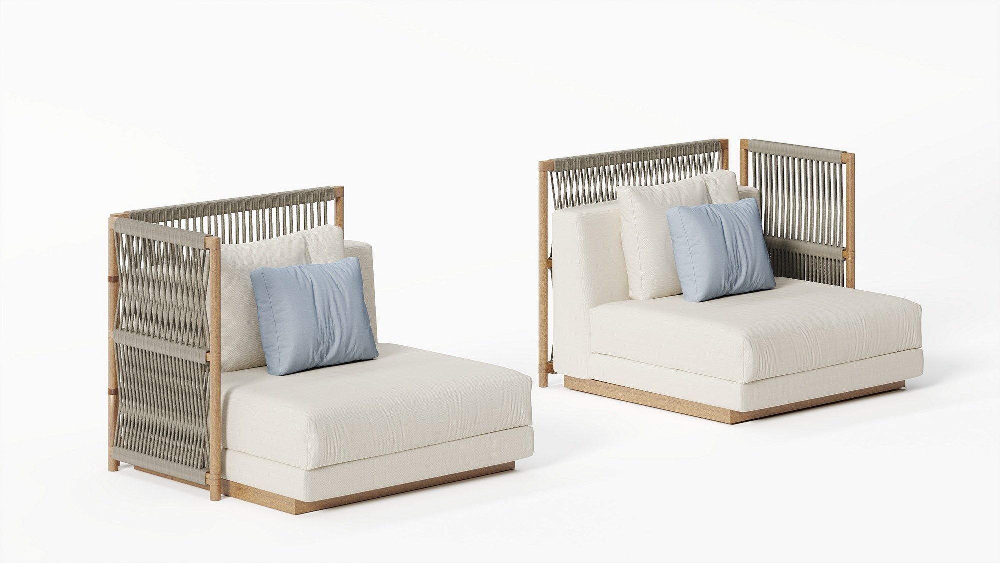 Секционный садовый диван с каркасом iroko Braid Embrace ARCH-00041078 - Вид №9