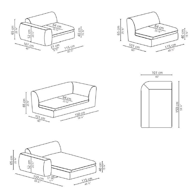 Угловой диван из ткани Casamilano BOTERO ARCH-00052319 - Вид №7