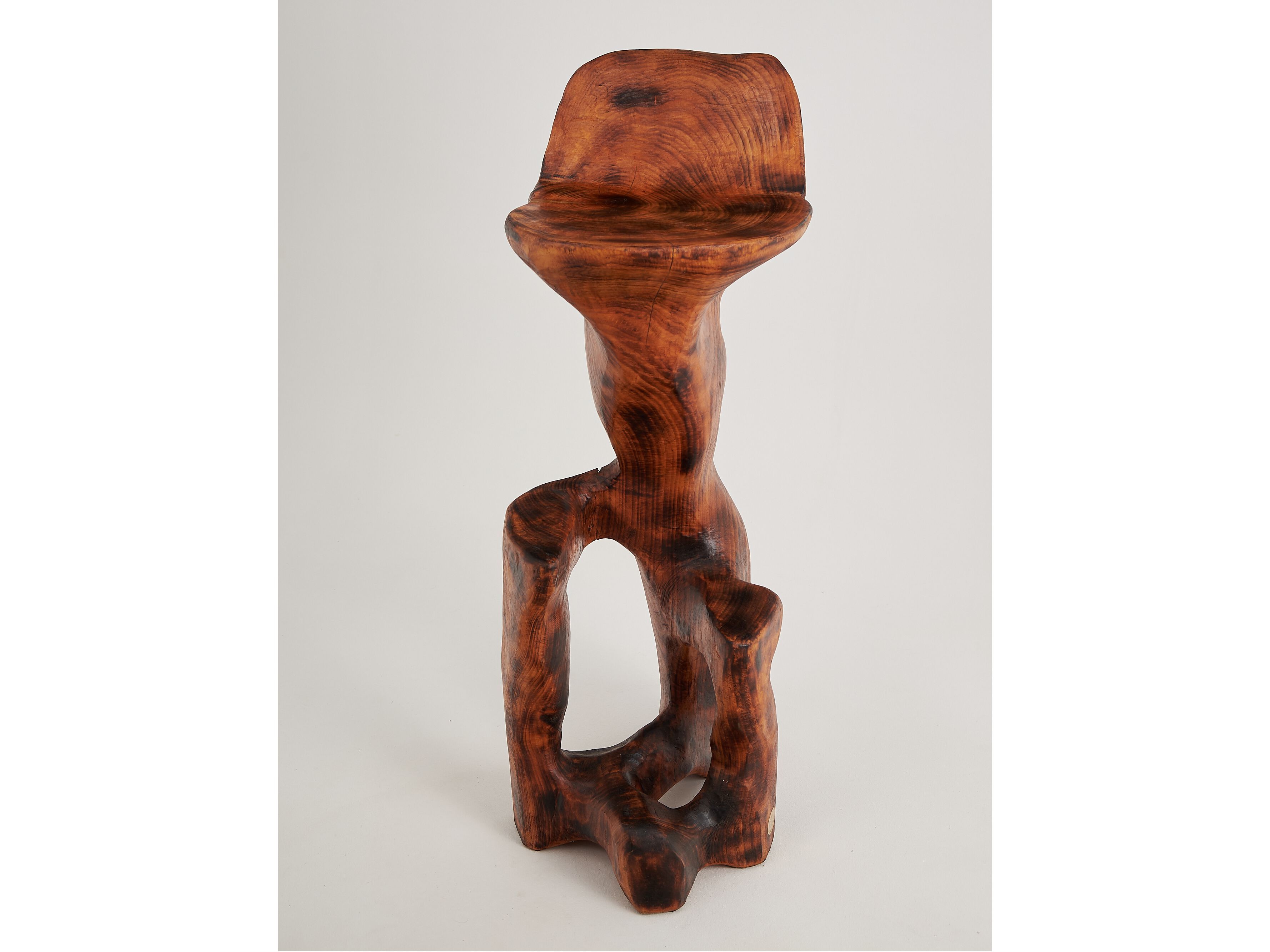 Высокий деревянный стул со спинкой Logniture Makha ARCH-00052429