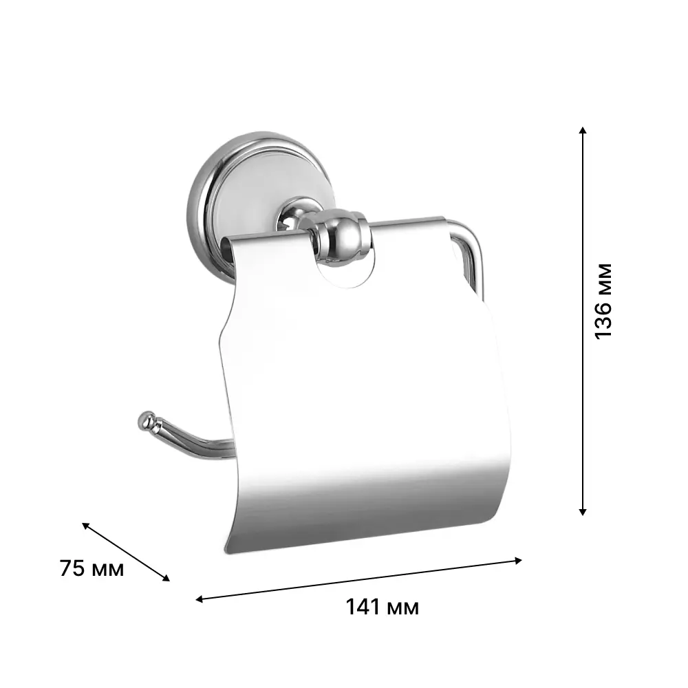 Держатель для туалетной бумаги LEMER Loire с крышкой в хромированном исполнении 89384403 STLM-1581643 - Вид №1