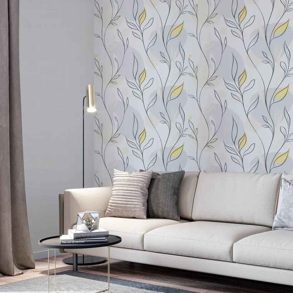 Обои флизелиновые Palitra Life Air 1 светло-серые PL72613-46 89448183 STLM-2147480 - Вид №5