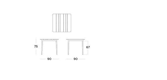 Квадратный стол из тикового дерева Vincent sheppard MAX ARCH-00089936 - Вид №5
