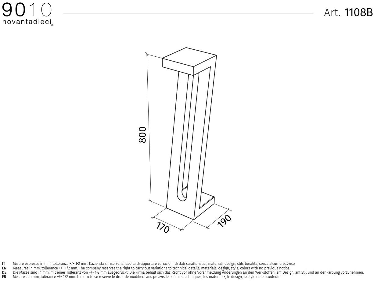 9010 novantadieci Светодиодный столбик из бетали®  1108a - 1108b  - Вид №7